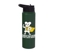 Sarcoma Cancer Awareness Products Kids Bones Sarcoma Warrior Stainless Steel Insulated Water Bottle