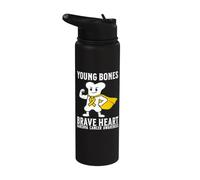 Sarcoma Cancer Awareness Products Kids Bones Sarcoma Warrior Stainless Steel Insulated Water Bottle