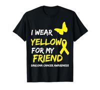 Sarcoma Cancer Ribbon I Wear Yellow for My Friend Maglietta