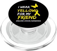 Sarcoma Cancer Ribbon I Wear Yellow for my Friend PopSockets PopGrip per MagSafe