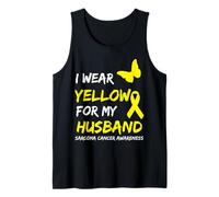Sarcoma Cancer Ribbon I Wear Yellow for My Husband Canotta