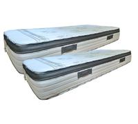 SARDAMATERASSI - Coppia materassi memory per rete elettrica misura 80x190 altezza 25 cm cashmere