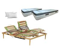 SARDAMATERASSI- Rete elettrica matrimoniale green confort movimenti indipendenti ccon materassi memory 25 cm guanciali omaggio