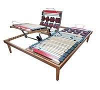 SARDAMATERASSI- Rete elettrica matrimoniale misura 160x190, 4 motori movimenti indipendenti doppio confort 2 telecomandi