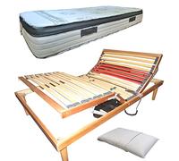 SARDAMATERASSI - Rete elettrica misura 120x190 cm + materasso memory 25 cm guanciale omaggio