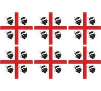 Sardegna Italia Doming Sticker 6 pezzi - Auto Auto Moto Bike Bandiera 6DOR
