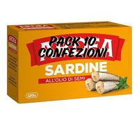 Sardine All'Olio Di Semi, Pack 10 confezioni da 120 gr Scad.2029