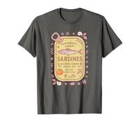Sardine Tinned Fish Retro Vintage Coastal Girl Ocean Summer Maglietta