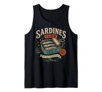 Sardines Club Tiny Fish Big Personality Design retrò Canotta