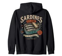Sardines Club Tiny Fish Big Personality Design retrò Felpa con Cappuccio