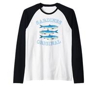 Sardines Tinned Fish Retro Graphic for Men Women Maglia con Maniche Raglan