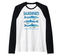 Sardines Tinned Fish Retro Graphic for Men Women Maglia con Maniche Raglan