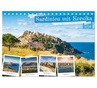 Sardinien mit Korsika (Tischkalender 2026 DIN A5 quer), CALVENDO Monatskalender: Das sollten Sie unbedingt in Sardinien's Norden besuchen.