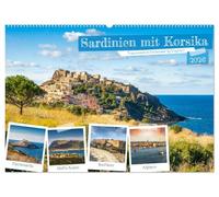 Sardinien mit Korsika (Wandkalender 2026 DIN A2 quer), CALVENDO Monatskalender: Das sollten Sie unbedingt in Sardinien's Norden besuchen.