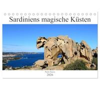 Sardiniens magische Küsten (Tischkalender 2026 DIN A5 quer), CALVENDO Monatskalender: Der bildschöne Kalender zeigt fantastische Felslandschaften und paradiesische Buchten