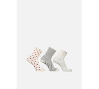 Sarenza Wear - Lot de 3 paires chaussettes Femme cœur Bianco - Calze e collant T.U Bianco