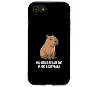 Saresti in ritardo anche tu se incontrassi una capibara | Grafica per bambini Custodia per iPhone SE (2020) / 7/8