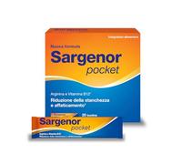 Sargenor Pocket, Integratore Alimentare Orosolubile con Arginina e Vitamina B12, Utile in Caso di Stanchezza Fisica e Mentale, 20 Bustine Monodose