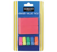 Sargent Art 36-1014 Combo Pack with 2 Pink Erasers and 5 Cap Erasers