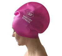 Sargoby Fitness Cuffia da nuoto per bambini a pelo lungo per trecce afro con dreadlocks(Rosa, Media)