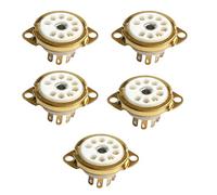 Sarhula GZC9-C-1/GZC9-C-1-G - Presa per tubo in ceramica a 9 pin, connettore per 12AX7 12AT7 12AU7 ECC83 ECC82 E88CC 6922 ForAudio Enthusiasts Radio Tube Socket
