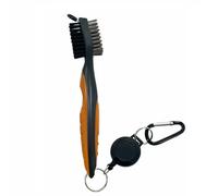 Sarhula Spazzola a doppia faccia per la pulizia del club di golf con moschettone scanalature Cleaner Golf Brush Pratico Putter Ball Cleaner Double Sided Club Pulizia