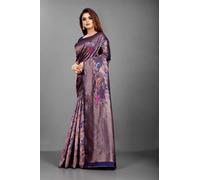 Sari Designer Bollywood Sposa Seta Saree Blusa Sud Indiano Etnico Pronto