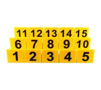 Sarini 15 Pezzi Decorazione Numero Scena del Crimine 1-15 Numero Tenda da Festa Tavolo Numero Segno Numero di Prova Carta Tema Festa Scena del Crimine Decorazione Puntelli Forniture