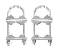 Sarini 2 Pezzi Doppia Antenna Morsetto per Albero Staffa a V Pesante bulloni a U Hardware di Montaggio per Tubi per Antenna TV ombrelloni Bandiere e canne da Pesca Antenna WiFi