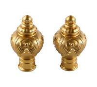 Sarini 2 Pezzi estremità Asta Tenda Motivo Floreale Testa Asta Tenda Asta Tenda terminali Decorativi Teste Asta Tenda per Bagno Soggiorno Finestra Trattamento Accessori