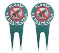 Sarini 2 Pezzi su Entrambi i Lati, Cartello Anti-pipì per Cani Che Fa la Cacca, con picchetto per Fermare i Cani Che Fanno la Cacca o pipì sul Prato, 11,8 x 6 Pollici (Verde)