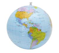 Sarini 2PCS Mappamondo gonfiabile, mappamondo gonfiabile, mappamondo per pallanuoto, mappamondo, per giocare in spiaggia o insegnare, feste di compleanno, educazione alla geografia scientifica