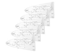 Sarini 5 Pezzi Parabola Modello Disegno Stencil Righello Funzionale per la rappresentazione Grafica della Curva Seno coseno