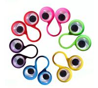 Sarini 50 pezzi anelli per bulbo oculare burattini da dito premi occhio sugli anelli anello per bulbo oculare googly burattino per gli occhi burattini da dito (50 pezzi colore casuale)