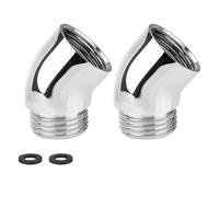 Sarini Adattatore per soffione Doccia da 2 Pezzi,Pezzo con Angolo di 135° con 2 guarnizioni per WC,Bagno,Cucina Migliora la Tua Esperienza sotto la Doccia