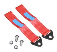 Sarini Cinghie da Traino per Auto Resistenti, Confezione da 2, Ganci da Traino da Corsa, Cinghie da Traino universali per paraurti Anteriore e Posteriore per Auto, SUV, Camion e ATV (Rosso)