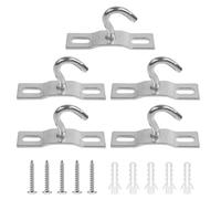 Sarini Confezione da 5 Ganci da soffitto da 70 mm con Viti - Ganci portanti per Appendere ventilatori da soffitto, lampadari, cesti di Fiori e Supporti Decorativi