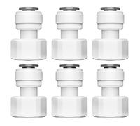 Sarini Confezione da 6 connettori per Acqua per Frigorifero 1/2 "BSP X 3/8" Adattatore per Rubinetto a Pressione Accessori per filtri per Filtro erogatore depuratore d'Acqua
