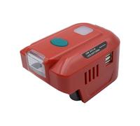 Sarini Convertitore di tensione per inverter a batteria Einhell da 18 V DC 18 V a AC 220 V Adattatore per batteria con 2 porte USB e luce di lavoro