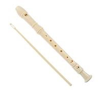 Sarini Flauto Soprano Stile Tedesco a 8 Fori Flauto Dolce Rimovibile Bianco con Asta di Pulizia