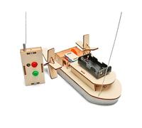 Sarini Kit per battello a Vapore RC Sviluppa Kit di esperimenti, Kit Fai-da-Te per Tecnologia di invenzione Creativa, Kit Modello di Barca RC di Piccola Serie