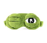 Sarini Maschera per Dormire Maschera per Occhi Rana Benda Creativa per Cartoni Animati per Donne Uomini -Verde