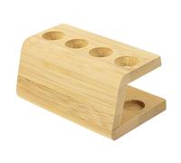 Sarini Porta testine per spazzolino Elettrico Ecologico in Rovere,Supporto per Quattro testine di Ricarica,per Oral B e la Maggior Parte delle testine di Ricambio