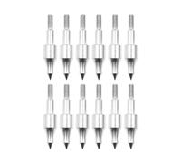 Sarini Punta di Freccia in Metallo da 8,8 mm, Punta di Freccia per Esercitazione all'aperto per Asta di Freccia con Diametro Esterno di 8,8 mm, Silver-12PCS