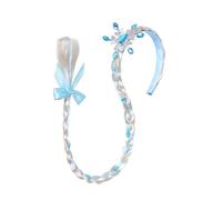 Sarini SariniParrucca da Principessa Frozen Blu Coda di Cavallo Fascia Acconciatura Fiocco di Neve Treccia Gioco di Ruolo Accessori per Capelli Festa di Compleanno per Ragazze