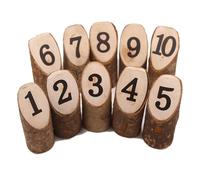 Sarini Set di 10 Numeri da Tavolo in Legno Rustico da 1 a 10 per Decorazioni per Feste di Matrimonio e ricevimenti di Nozze