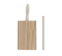 Sarini Tagliere per Pasta in Legno con Manico, Tagliere per Gnocchi in Legno massello, Piccolo Strumento grattugia per Uso Domestico per tagliatelle di Farina d'avena/Pasta/Forme Fai da Te
