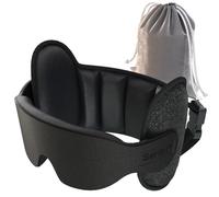 SARISUN Cuscino da viaggio, cuscino per aeroplano per lunghi voli, cinghia di supporto a 360° con maschere oscuranti per dormire, essenziali da viaggio in aereo, stop Bobblehead, nero, per sedili con