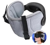 SARISUN Cuscino da viaggio per aerei, cuscino da collo per volo lungo, maschera per gli occhi 3D per dormire, cinghia per la testa da viaggio portatile per auto, auto da viaggio, supporto poggiatesta