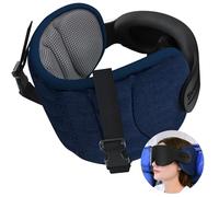 SARISUN Cuscino da viaggio per aereo, cuscino da aereo con maschera per gli occhi 3D per dormire, supporto a 360° per lunghi voli, stop Bobblehead, essenziale da viaggio, grigio screziato